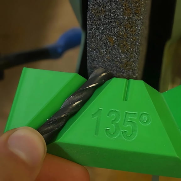 Drill Bit Sharpening Guide Jig – Manual Drill Bit Grinder Tool for Bench Grinder – 118° and 135° Angle Drill Bit Sharpener – No Power Required – Regrind Dull Twist Bits at Home or Shop