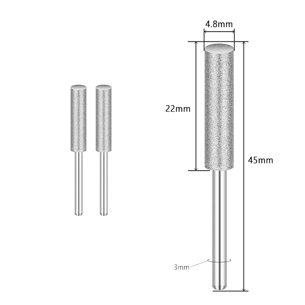 Drill Bits 2Pcs Diamond Chainsaw Sharpener Easy To Install For Sharpening Chain Saw Teeth Grinder Chain Saw 4.8Mm