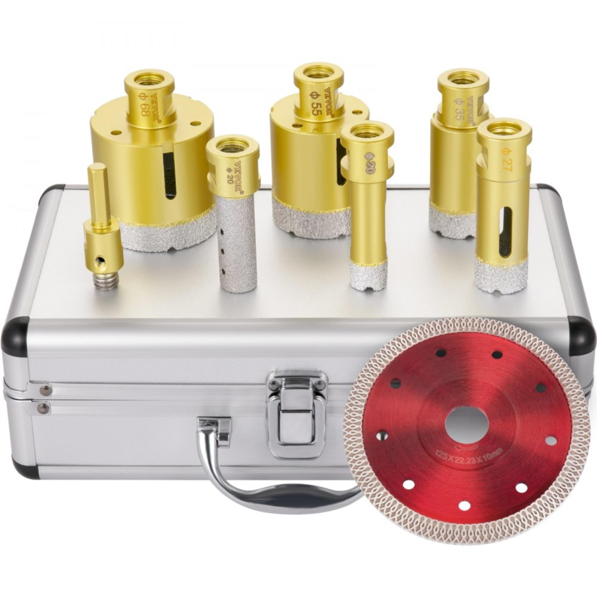 Drill Bits 7PCS Hole Saw Kit for Tile Ceramic Porcelain Marble 20/27/35 ...
