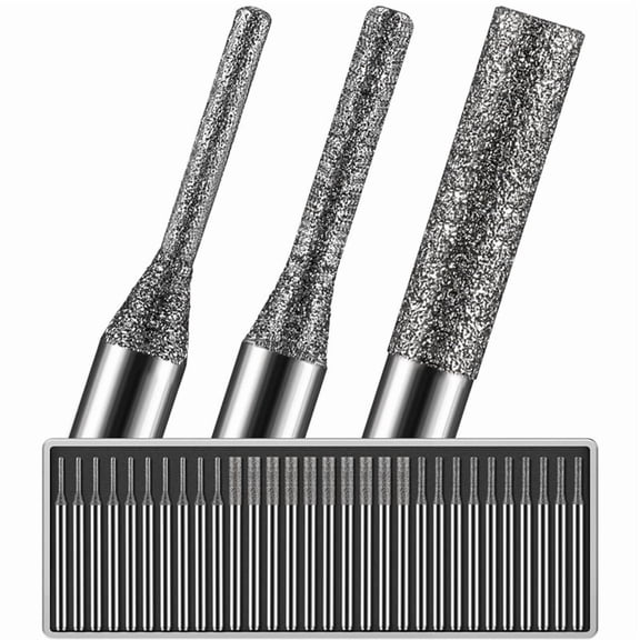 Drill Bits Set for Jewelry Making, 1mm/2mm/3mm, 10 Pieces Each, 1/8" Shank, 30-Piece, Compatible with Rotary Tools for Sea Glass Beads