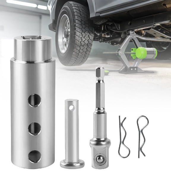 Drill Bits Trailer Jack Drill Adapter 1 Inch Drive Shaft Crank Jack Adapter With 1/2 Inch Socket Drill Bit For RV Dump Trailer Construction Stainless Jack