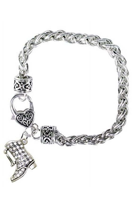 Drill Boot Crystal Bracelet, Safe-Nickel, Lead, & Cadmium Free!