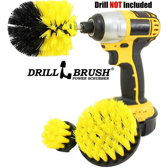 Drill Brush Attachment Bathroom Surfaces Tub, Shower, Tile and Grout