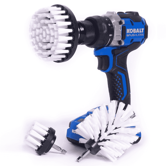 Drill Brush Attachment Set - 3-Pack Soft Bristle for Delicate Cleaning - Tile, Grout, Bathtub, Shower - Turns Drill Into Power Scrubber