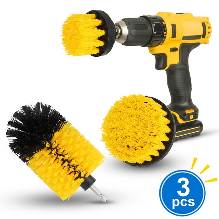 Drill-Tergent Bathroom Cleaner w/ Original, 4in, & 2in Yellow Brushes –  Drillbrush