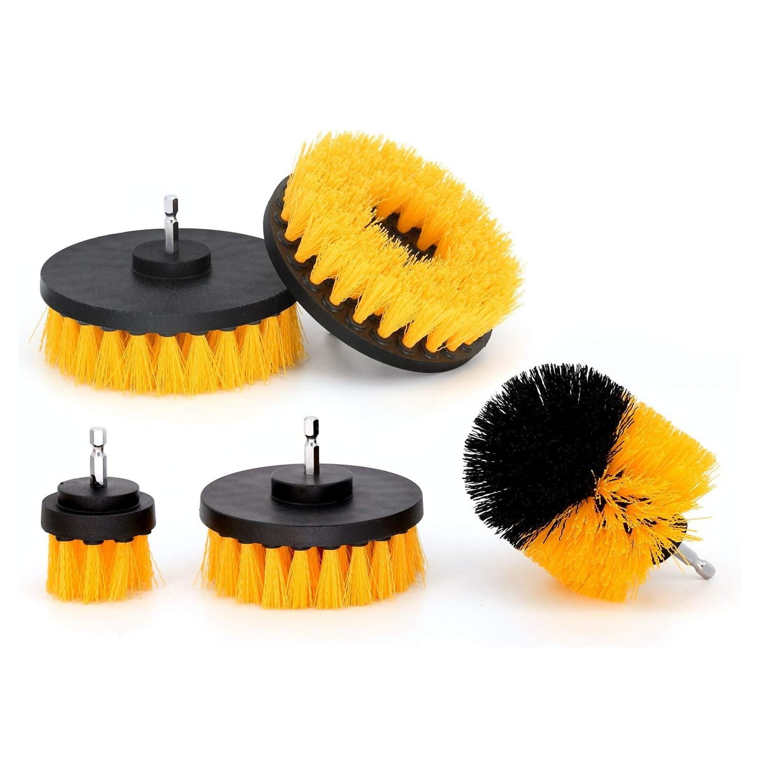 Drill Brush Attachments 5 Pieces Nylon Power Brush Scrubber Cleaning