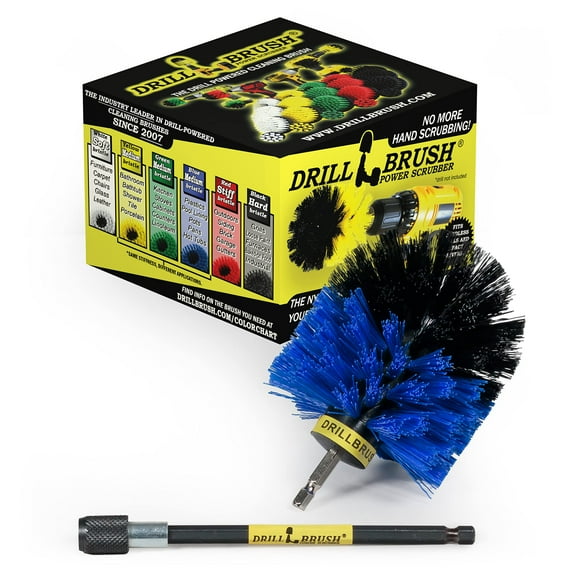 Drill Brush Boat Cleaner – Scrubber for Hulls, Carpets, Pools & Extended Reach Extension