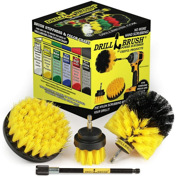 Drill Brush Power Scrubber Brush Set - Bathroom Scrubber Brush - Cleaning Drill Brush Set - Scrub Brush for Shower - Drill Brush Kit with Extension - Drill Scrub Brush Attachment - Tub Cleaner Brush