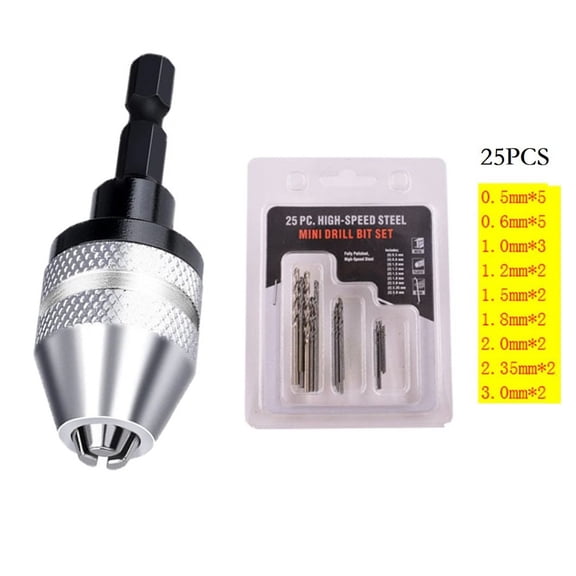 Drill Chuck 0.3-3.6mm Conversion Tools 1/4 inch Hex Shank Screwdriver Adapter