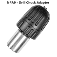 thumbnail image 1 of Drill Chuck Adapter for Multi-Purpose Multi-Function Multi-Task Telescopic Ceiling Lag-Pole,Installing Overhead Eye Lag Screws Purlin Clip J-Hooks Threaded Pencil Rods Duct Straps Electrical Drops, 1 of 6