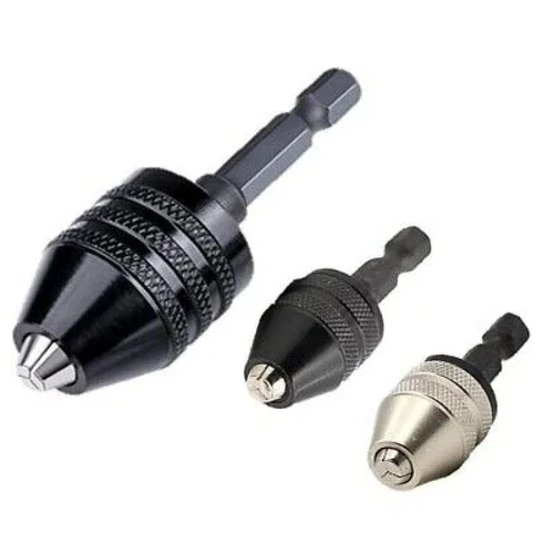 Drill Chuck Adapter With 1/4 Hex Shank - 3Pcs Small Drill Bit Chuck