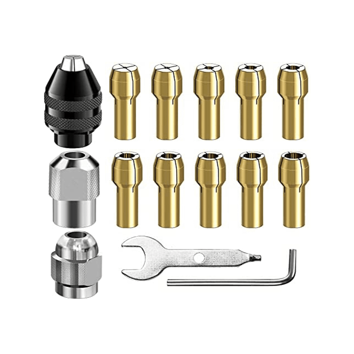 Drill Chuck Collet Set, 28 Pcs Chuck Collet Kit(1/32 1/8Inch