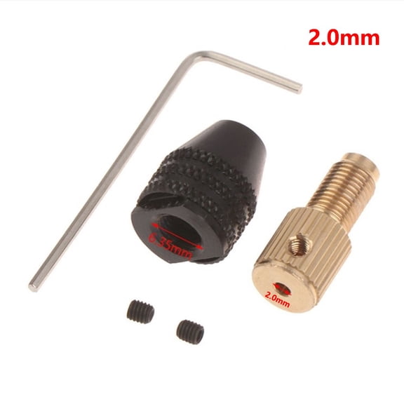 Drill Chuck Electric Motor Shaft Mini Chuck Fixture Clamp Quick Change Keyless Drill Bit Adapter Holder Clamp 2.0/2.3/3.17Mm 2.0Mm