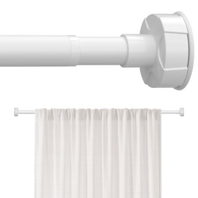 Metal Rods Window Wattne 2 Pack Tension Curtain Rod, Adjustable 16 to 28 Inches Spring ...