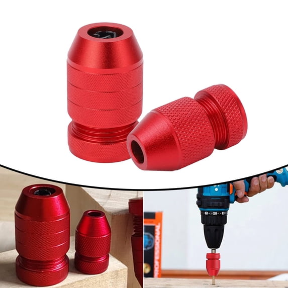 Drill Depth Stop Kit Heavy-Duty Aluminum Alloy – Adjustable Drill Bit Stop Collars 30-34mm & 49-54mm, Nylon Locking Rings, Precision Depth Control Wood Metal