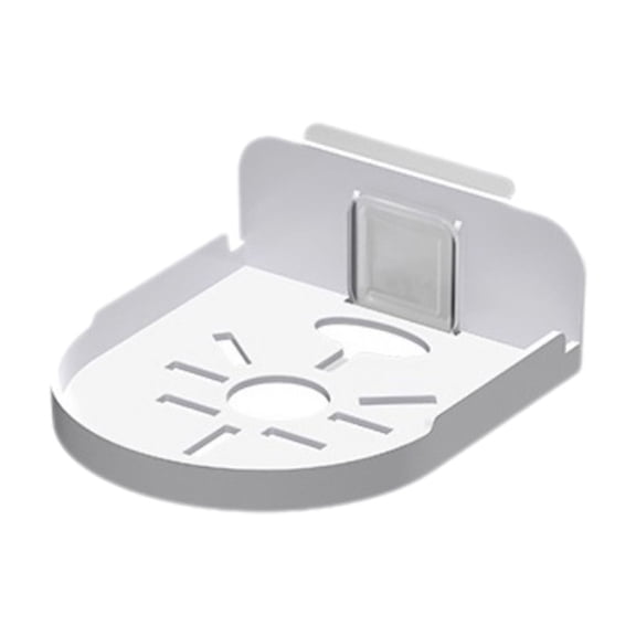 No Drill Easy Install Security Camera Wall Mount Bracket, Punch-Free Adhesive Monitor Holder For Home Security Cameras Baby Monitors Mini Bluetooth Speaker Placement-(White)