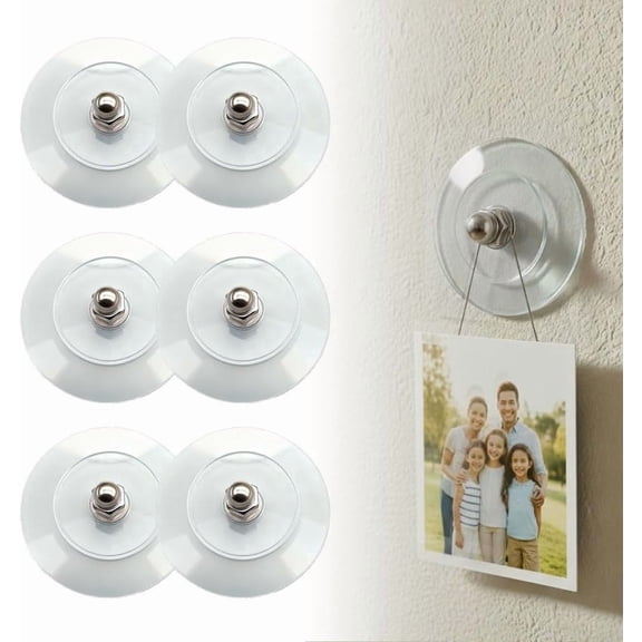 Drill Free Adhesive Hooks, 2026 New Reusable Adhesive Wall Mount Screw Hooks, Picture Hangers Without Nails for Wall Mount, Bathroom, Home, Kitchen, Office(wwx)