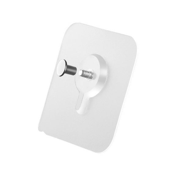 Drill Free Adhesive Hooks Heavy Duty, Clear Self-Adhesive Wall Hooks No Drilling, Traceless Wall Hangers without Nails for Kitchen Bathroom Towel Hanging - 1pc