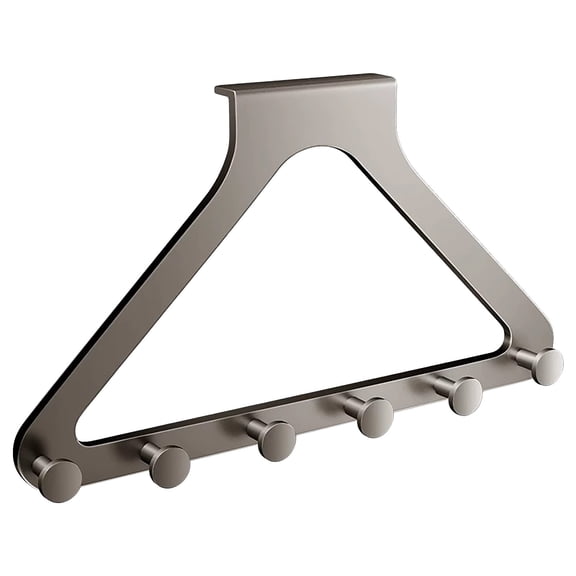 Drill Free Over The Door 6 Hook Rack 6 Hook Over The Door Coat Rack 6hook Over Door Racks Towel Hanger No Drill Saving Hooks Racks For Coats Hats Towels Bags, A