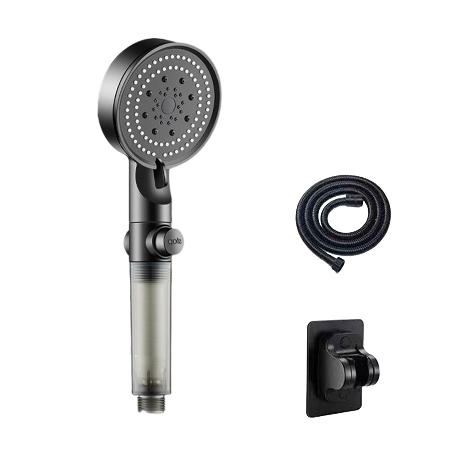 Drill-Free High Pressure Filtered Handheld Shower Head with ON/OFF ...
