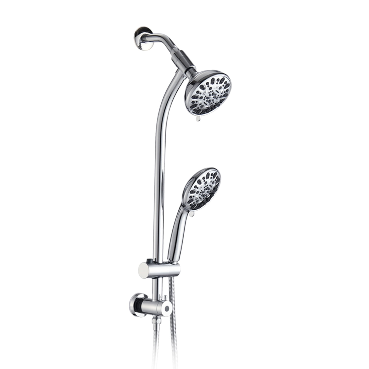 Drill-Free Stainless Steel Slide Bar Combo Rain Showerhead 7-Setting ...
