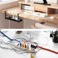 Drill-Free Under Desks Cable Management Tray, Desk Cord Hider Raceway ...