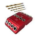 thumbnail image 1 of Drill Guide for Straight Holes Angled Holes Lag Screw Drilling Template Jig Red with Drill Bit, 1 of 8
