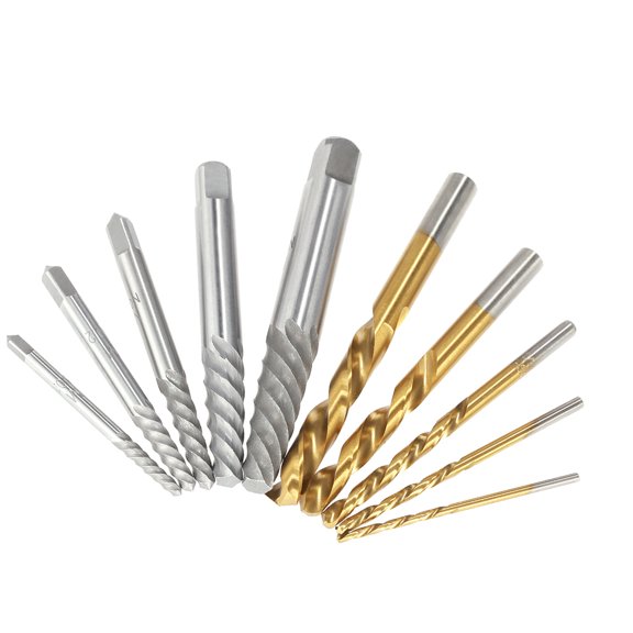 Drill,Hand Drill Bit Screw Set With Bolt Screw Set 10pcs Broken Bolt Screw Left Hand Bit Broken Bolt Set With Metal Qisuo Xibany