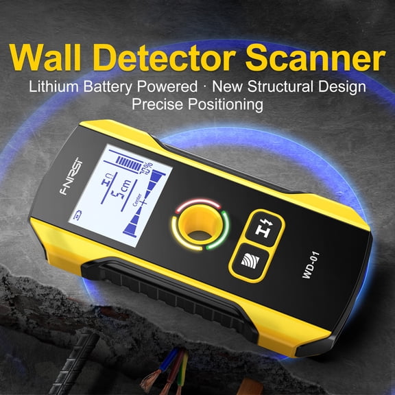 Drill Hole Positioning Tool Tool Portable Handheld Wall Detector Scanner Wooden AC Wires Metal Pipes Rebars Detecting Tool Indicator Light Drill Hole Positioning Tool