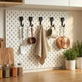 thumbnail image 1 of No Drill Pegboard Hooks 5 Pack Multi Functional Movable Storage Hooks for Home Office Garage Compatible with Standard Pegboard Panels Tool Craft Stationery Organizer, 1 of 6