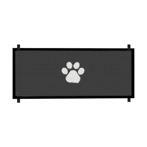 No Drill Pet Gate Safety Barrier With Anti-Slip Bottom, Adjustable Width, Durable Polyester Mesh For Dogs And Cats, Doorway, Staircase, Hallway, 43.31X30.71In