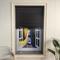 thumbnail image 1 of No Drill Pleated Window Shades Self-Adhesive Light Filtering Polyester Fabric Blinds Foldable Disposable Window Curtain Drapes for Bedroom Bathroom RV Apartment Windows 23.62x70.87Inch, 1 of 3