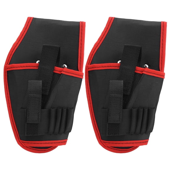 Drill Pouch, Portable Tool Holster Electric Drill Tool Belt Bag Wear Resistance For Tools For Drill Bits Red