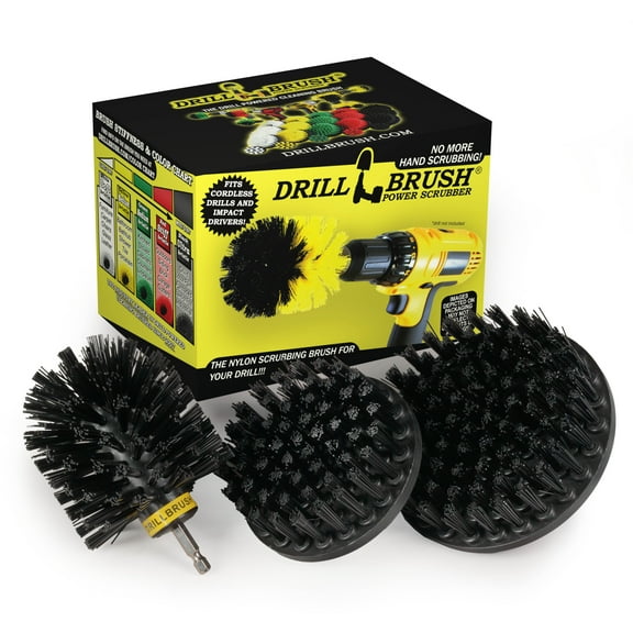 Drill Powered Attachment Safe Grill Brush Kit - Clean BBQ Grills - Wood Stoves - Outdoor Fireplace by Drillbrush