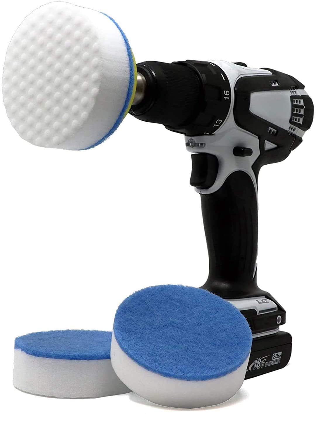 Drill Powered Cleaning Sponges with High Density Melamine Pads for ...