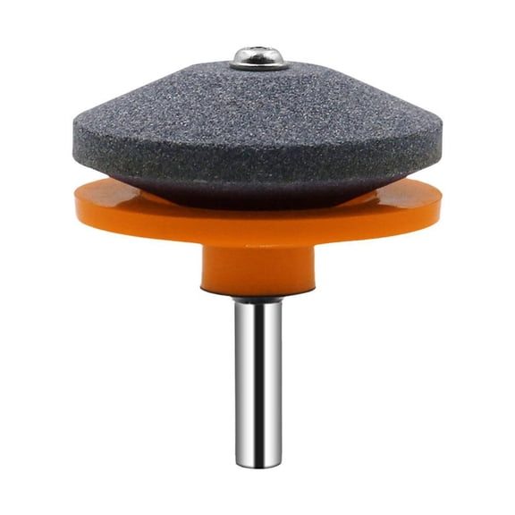 Drill-Powered Lawn Mower Sharpener, 58x63mm Corundum Grinding Head, Fast Honing for Yard Maintenance Tools