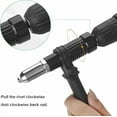 thumbnail image 1 of Drill Powered Rivet Tool Adapter, Aluminum Alloy Riveter Pulling Head for Fastening and Metalwork, Converts Drill into Rivet Gun(Multicolor), 1 of 6