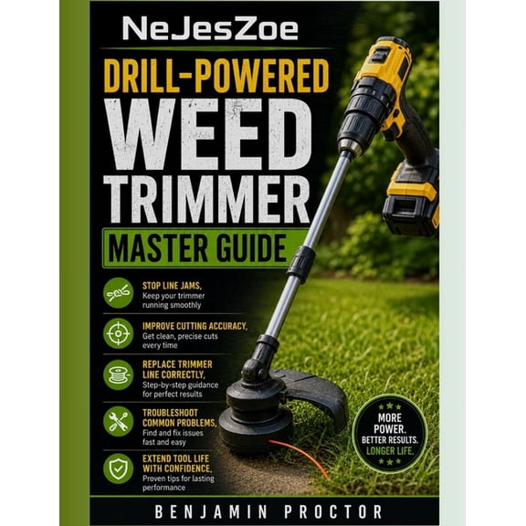 Drill Powered Trimmer NeJesZoe Drill-Powered Weed Trimmer Master Guide: Stop Line Jams, Improve Cutting Accuracy, Replace Trimmer Line Correct, (Paperback)