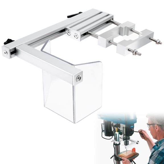 Drill Press Guard Fit Column Diameters of 2-4" Machines, Flip Drill Press Shield Safety Guard for BenchTop Floor Models Machines