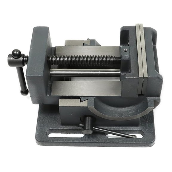 Drill Press Vise 4 Inch Tilting Angle Vise, Cradle Style Angle Vise for Metalworking, Woodworking Clamping, Adjustable Angle Lock