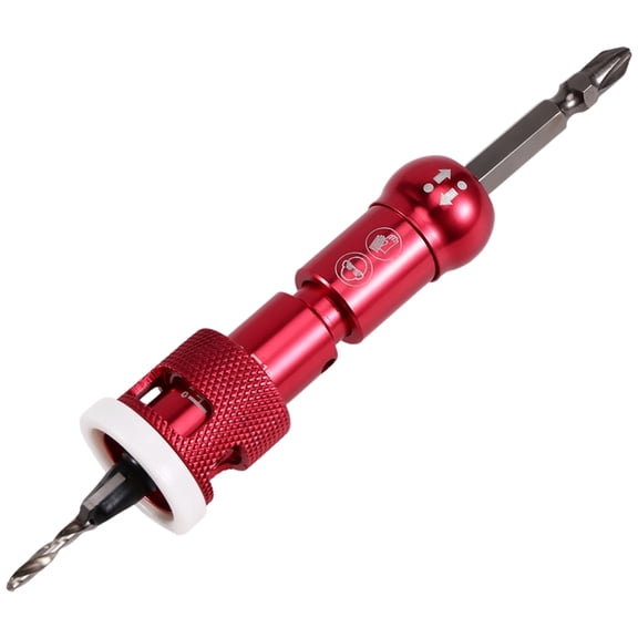 For Drill Presses Low Friction Depth Stop Drill Bits Carbide Tipped Countersink Drill Bits for Precise Countersinking B,1 set x Countersink Drill Bits,Red