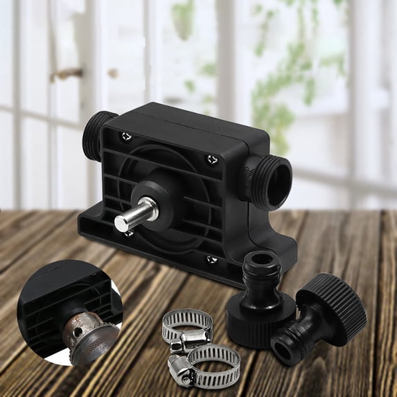 Drill Pump Attachment Kit,Round Shank Self-Priming Oil Water Transfer Pump with Hose Clamps and Fittings,for Electric Drill,Liquid Transfer Tool,Handyman Tools,As Show,1 Set