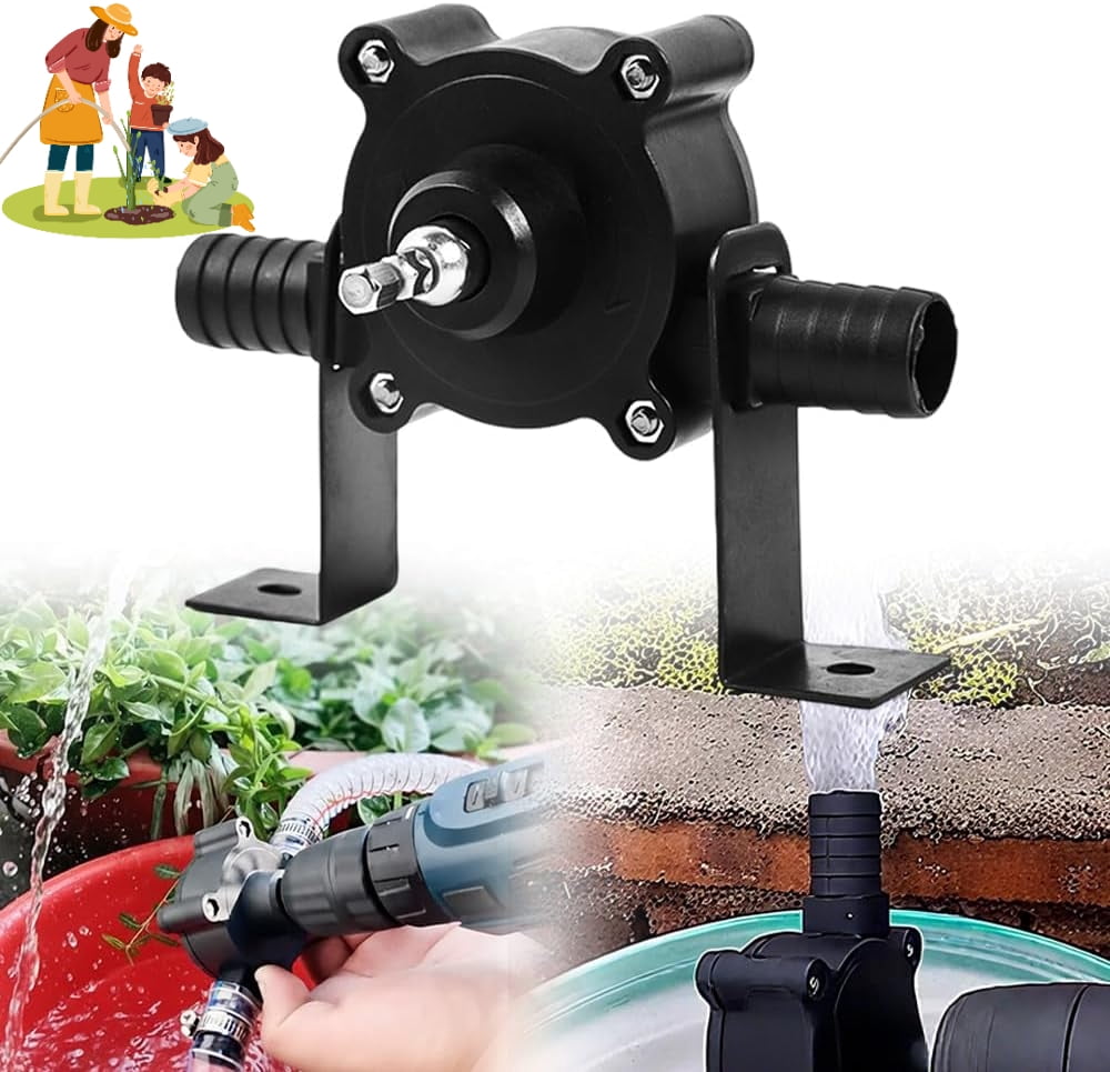 Drill Pump for Water Transfer, Self-Priming Electric Drill Powered Pump ...