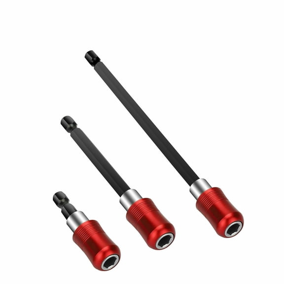Drill Screw Adapter, 3Pcs 1/4 Inch Hex Magnetic Screwdriver Holder With 3 Different Sizes Extension Bracket, Universal 1/4 Inchquick Change Hexagonal Handle 60-150MM