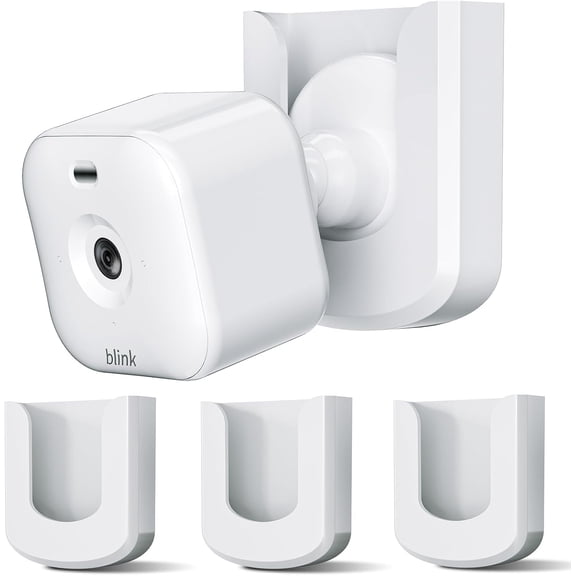 No Drill No Screw Mini Camera Mount, Strong Adhesive Camera Wall Mount for Mini/Mini 2 /Mini 2K+/ Outdoor 4 Camera, Easy to Install Indoor Mount,White (3Pack)
