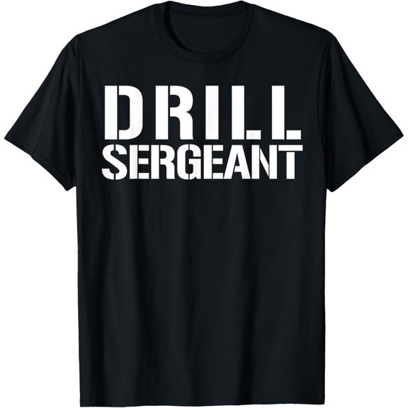 Drill Sergeant Shirt Army Boot Camp Tee T-ShirtMen and women, White Black T-shirt, size: Extra large S-4XL