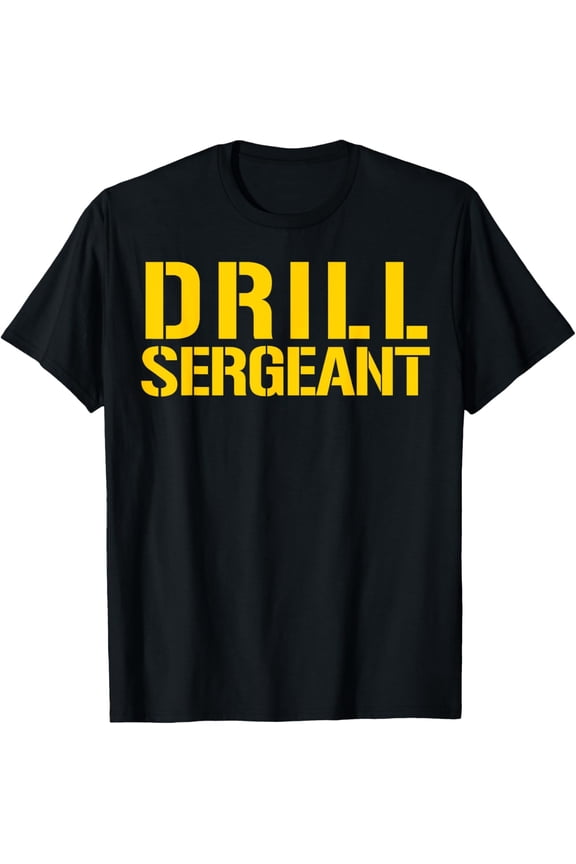 Drill Sergeant Uniform Military Boot Camp Instructor T-ShirtMen and women, White Black T-shirt, size: Extra large S-4XL