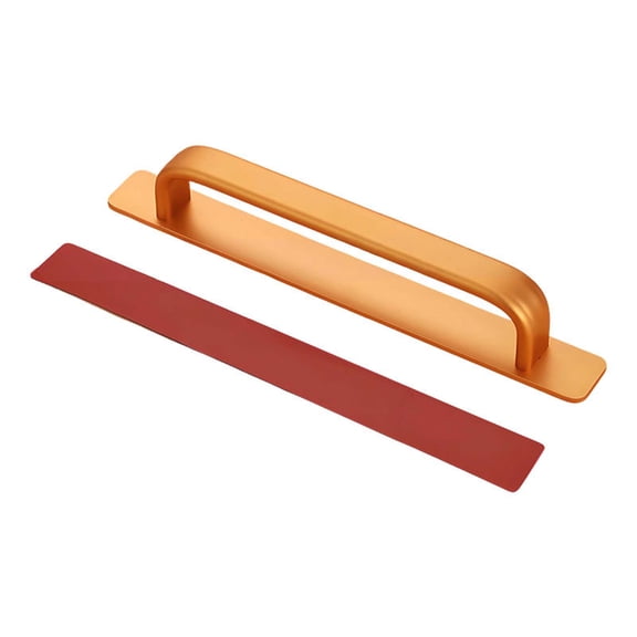 No Drill Sliding Door Handle, Aluminum Alloy Cabinet and Drawer Pull, Easy Adhesive Installation for Windows, Closets, Universal Use, Sleek Matte Finish