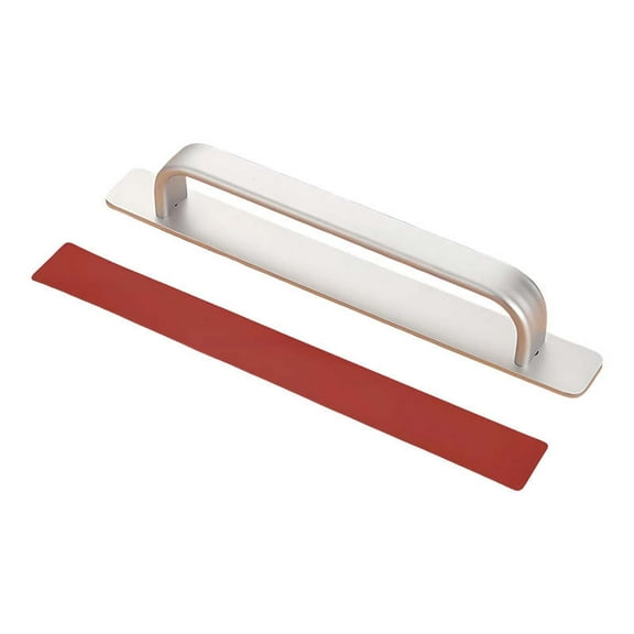 No Drill Sliding Door Handle, Aluminum Alloy Cabinet and Drawer Pull, Easy Adhesive Installation for Windows, Closets, Universal Use, Sleek Matte Finish