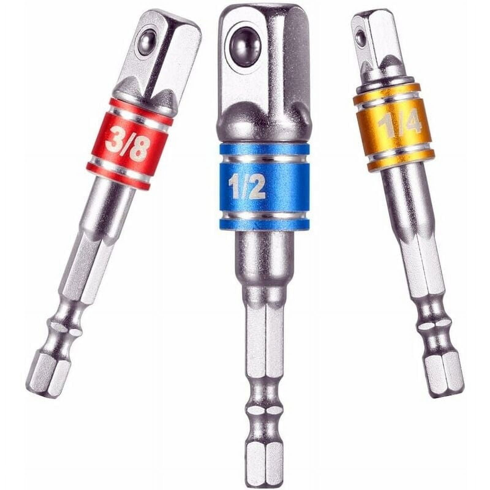Drill Socket Adapter, Impact Socket Adapter Set With High Speed Nut ...